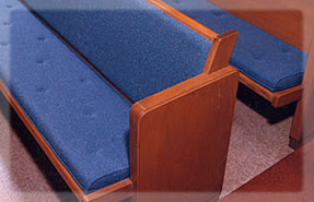 Waggoners Pew Cushion upholstery for church bench