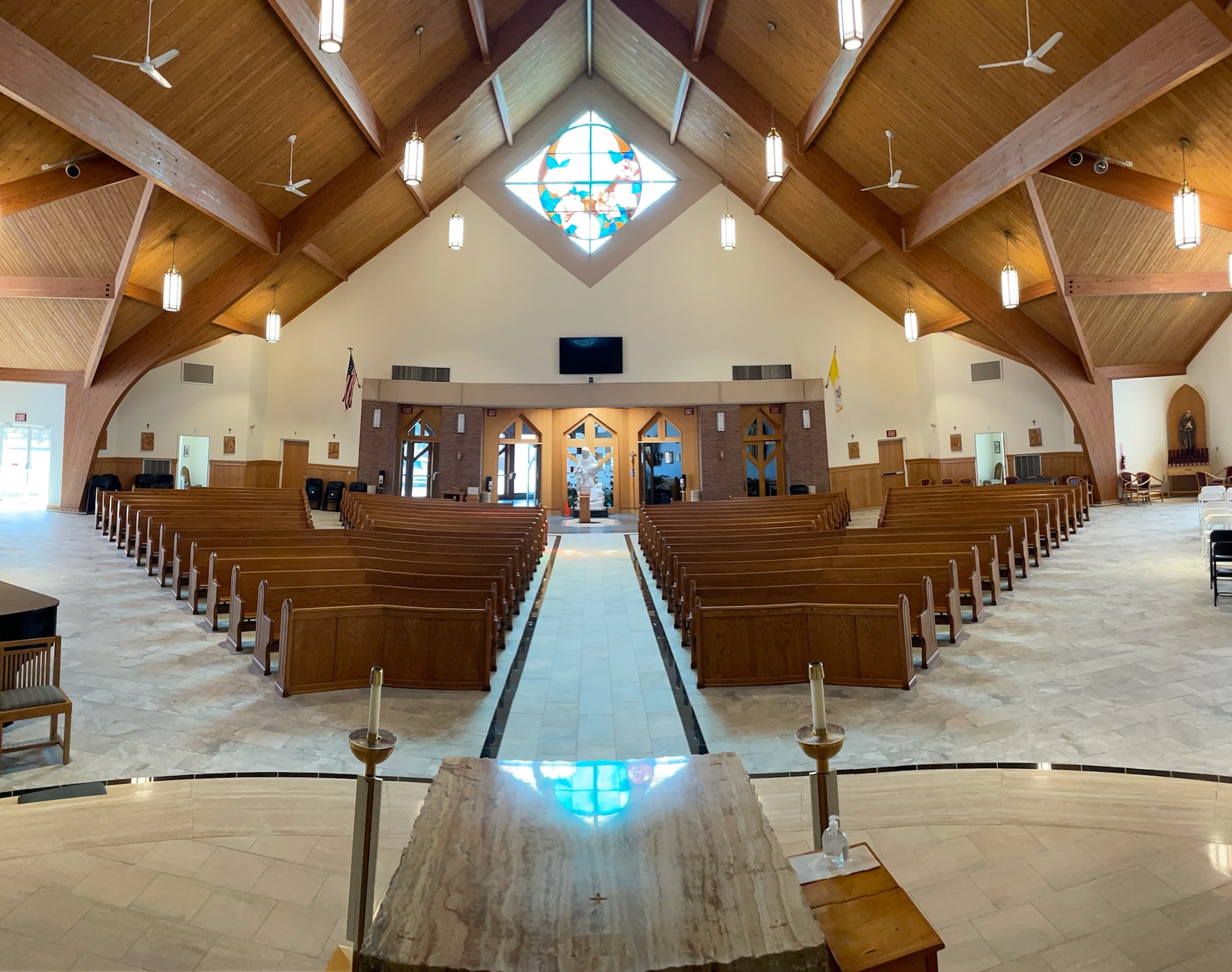 Newly restored Church Pews St. Elizabeth