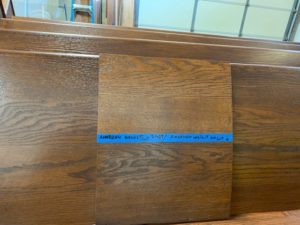 St. Joseph in Mishawaka church pew refinishing measurements