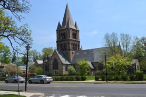 The outside of Trinity church