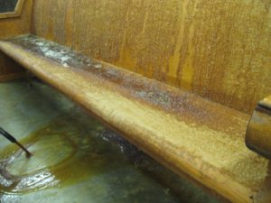 Church Pew Refinishing Removal